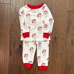 Festive Santa Kids Pajama Set - Red and White